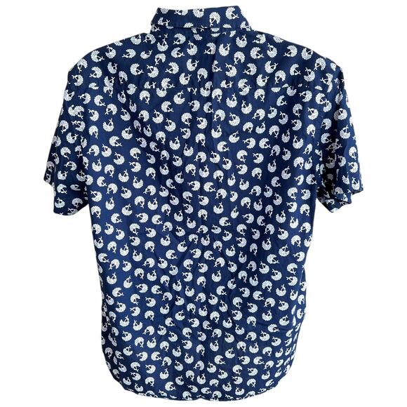 UNTUCKit Mens Classic Cotton Pinon Shirt Fan Flower Print‎ Size Extra Large - Picture 2 of 7